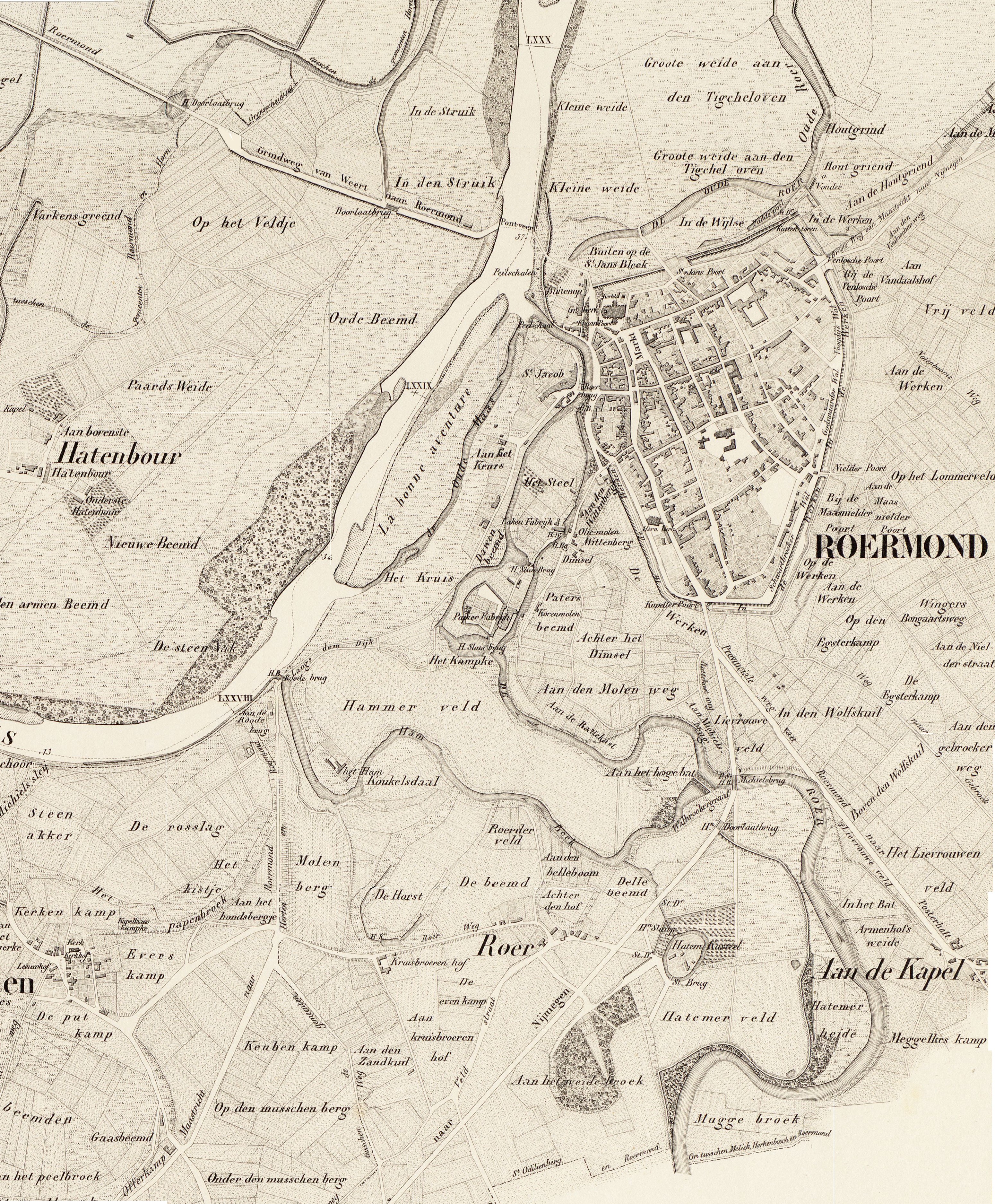 Rivierenkaart Roermond